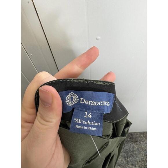 Democracy Pants Womens 14 Ab Solution Skyrise Wide Leg Trouser Earthy Olive - Picture 4 of 8